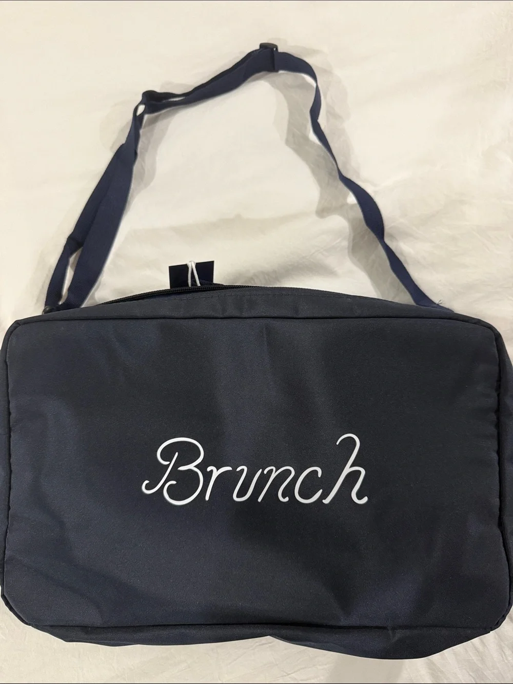 Brunch Navy Messenger Bag for Men with Adjustable Shoulder Strap